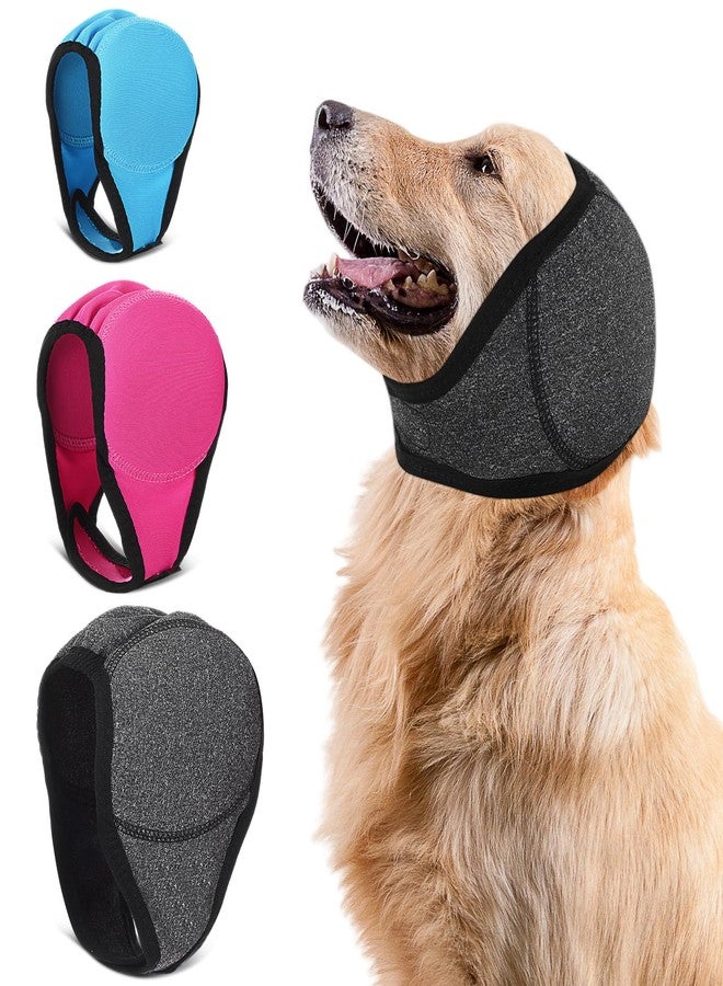SilTriangle 3 Pcs 3 Size Dog Ear Cover Swimming Waterproof Head Wrap for Bath and Grooming, Adjustable Dog Ear Protector, Calming Hood for Thunder, Fireworks, Anxiety - Image 1